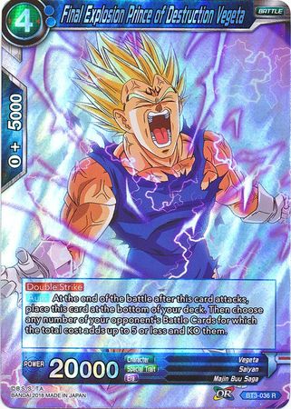 Final Explosion Prince of Destruction Vegeta (BT3-036) [Cross Worlds]