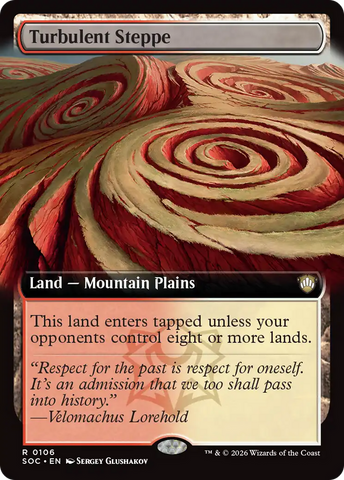 Turbulent Steppe (Extended Art) [Secrets of Strixhaven Commander]