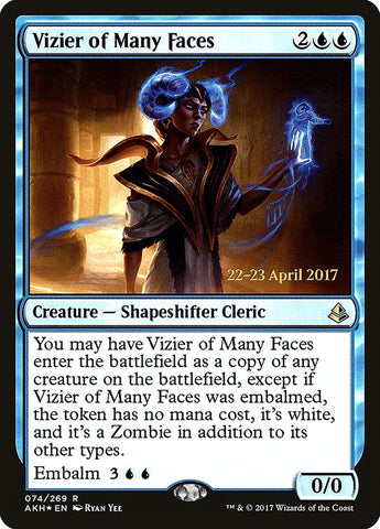 Vizier of Many Faces [Amonkhet Prerelease Promos]