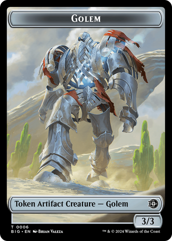 Golem Token [Outlaws of Thunder Junction: The Big Score Tokens]