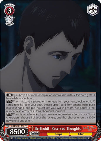 Bertholdt: Reserved Thoughts [Attack On Titan: Final Season]