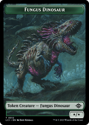 Fungus Dinosaur // Gnome Soldier Double-Sided Token [The Lost Caverns of Ixalan Tokens]