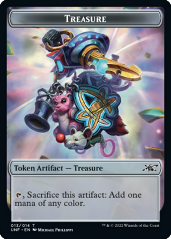 Cat // Treasure (13) Double-Sided Token [Unfinity Tokens]