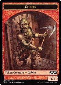 Goblin // Thopter Double-Sided Token (Game Night) [Core Set 2019 Tokens]