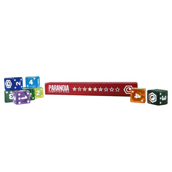 d6 Paranoia: Computer Dice (8) - Mongoose Publishing