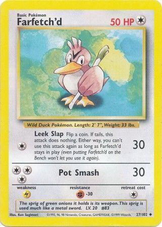Farfetch'd (27/102) [Base Set] - Graded