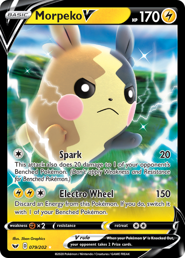 Morpeko V (79/202) [Sword & Shield: Base Set] - Graded