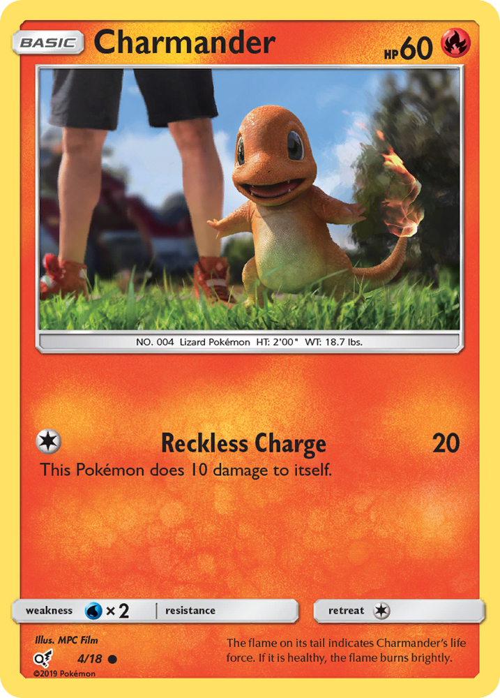 Charmander (4/18) [Sun & Moon: Detective Pikachu] - Graded