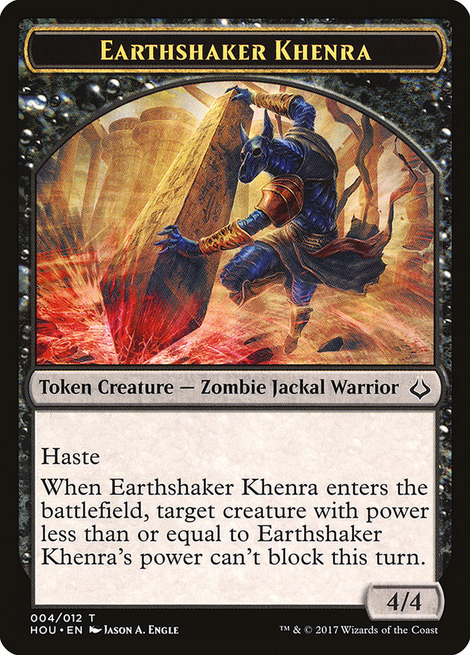 Earthshaker Khenra Token [Hour of Devastation Tokens]