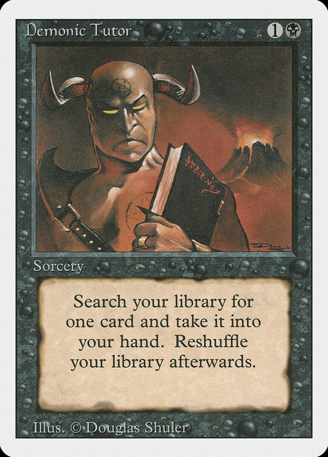 MTG 悪魔の教示者/Demonic Tutor FBB（他言語黒枠）独語版 悪魔の教示者/Demonic Tutor《日本語》【CMM】