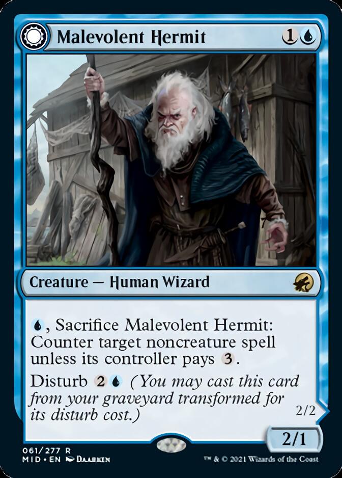 Malevolent Hermit // Benevolent Geist [Innistrad: Midnight Hunt]