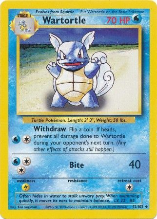Wartortle (42/102) [Base Set] - Graded