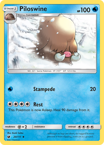 Piloswine (20/111) [Sun & Moon: Crimson Invasion]