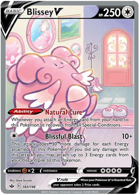 Blissey V (183/198) [Sword & Shield: Chilling Reign] - Graded