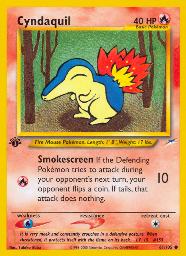 Cyndaquil (61/105) [Neo Destiny 1st Edition] - Graded
