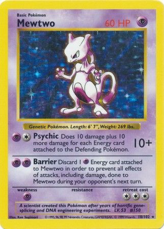 Mewtwo (10/102) [Base Set (Shadowless)] - Graded