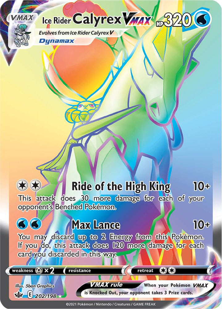 Ice Rider Calyrex VMAX (202/198) [Sword & Shield: Chilling Reign] - Graded