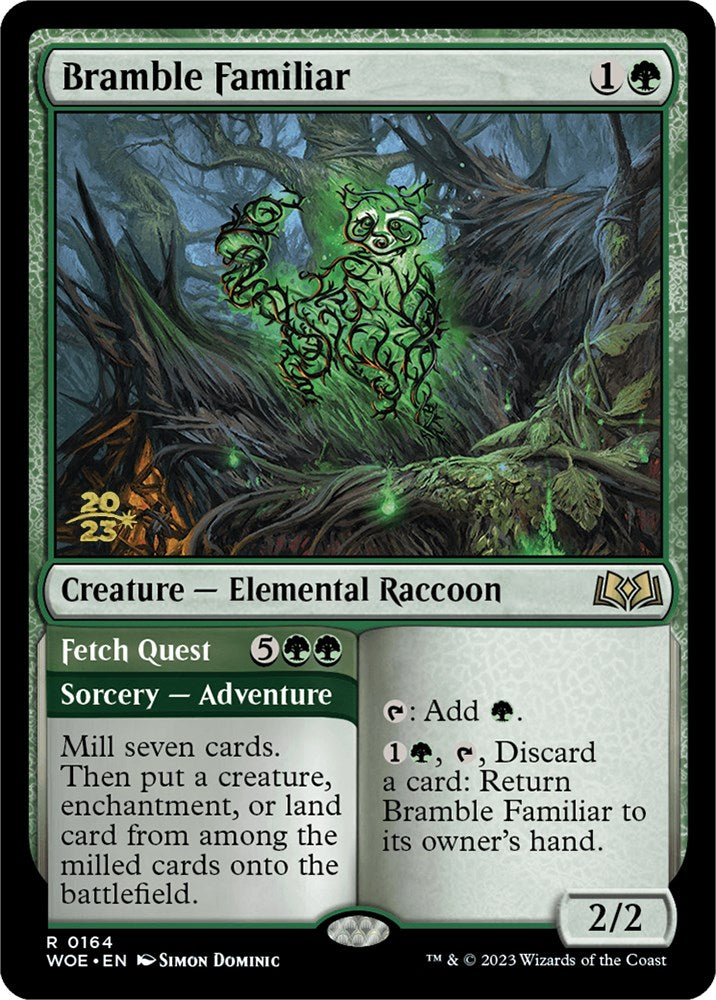 Bramble Familiar // Fetch Quest [Wilds of Eldraine Prerelease Promos]