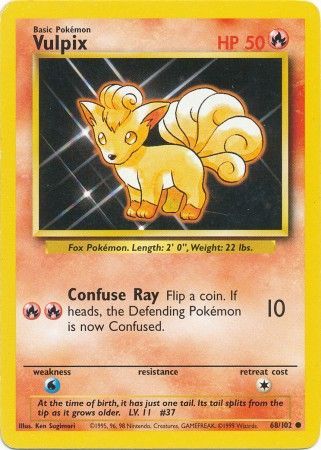 Vulpix (68/102) [Base Set] - Graded