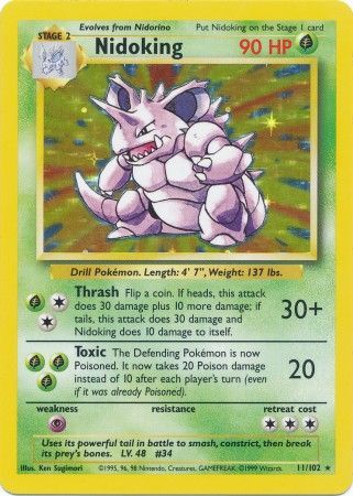 Nidoking (11/102) [Base Set] - Graded