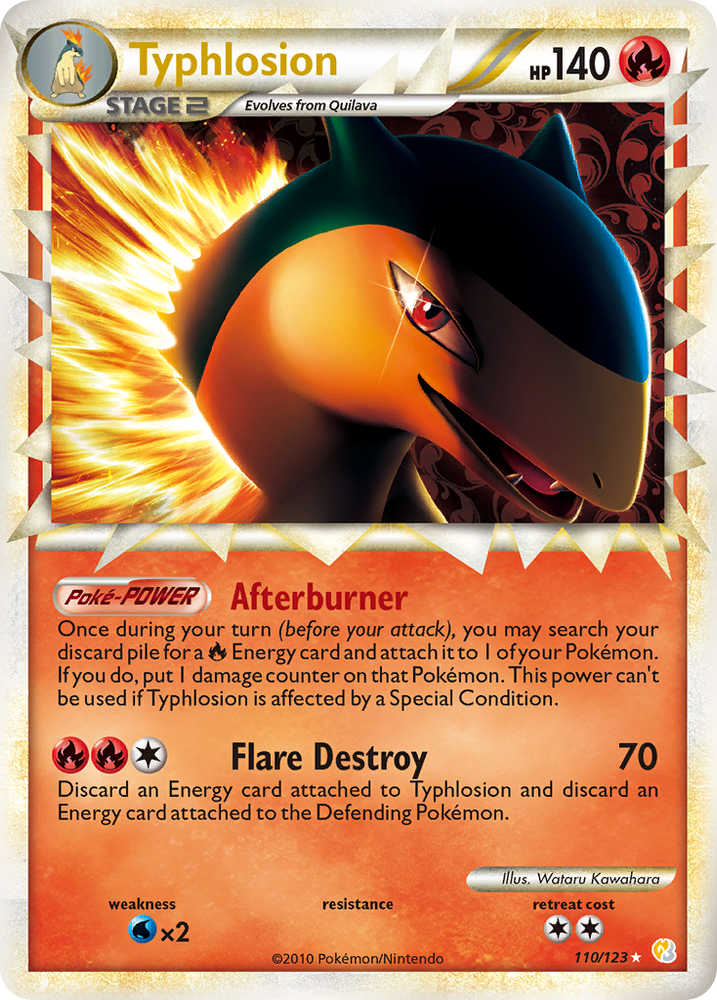 Typhlosion (110/123) [HeartGold & SoulSilver: Base Set] Signed - Graded