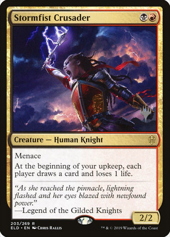 Stormfist Crusader (Promo Pack) [Throne of Eldraine Promos]