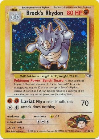 brock pokemon cards Brock's Rhydon (2/132) [Gym Heroes Unlimited]