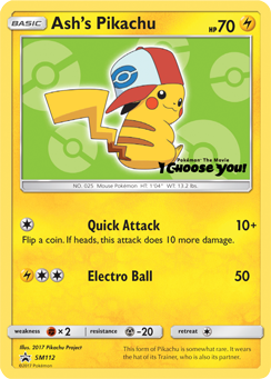Ash's Pikachu (SM112) [Sun & Moon: Black Star Promos] - Graded