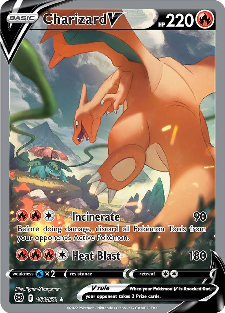 Charizard V (154/172) [Sword & Shield: Brilliant Stars] - Graded