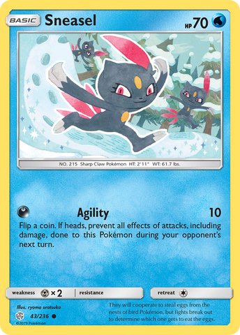 Sneasel (43/236) [Sun & Moon: Cosmic Eclipse]