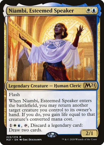 Niambi, Esteemed Speaker (Promo Pack) [Core Set 2021 Promos]