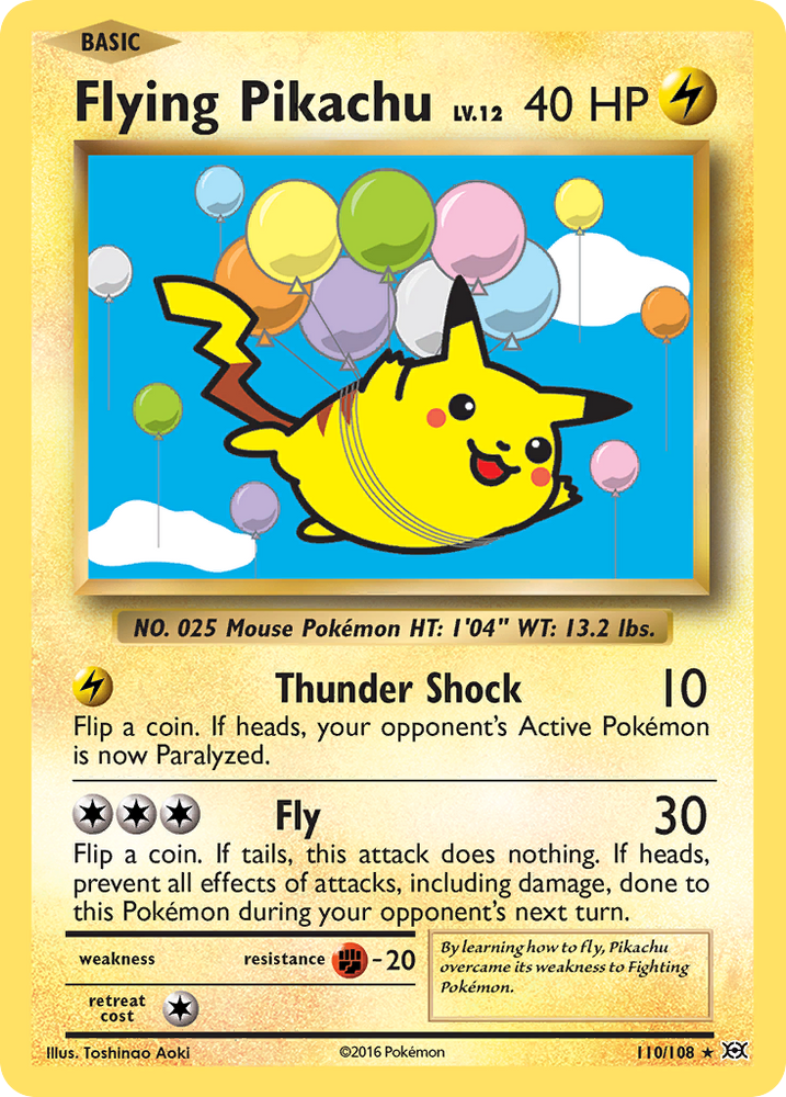 Flying Pikachu (110/108) [XY: Evolutions] - Graded