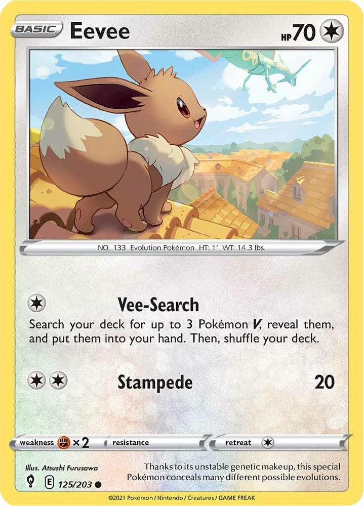 Eevee (125/203) [Sword & Shield: Evolving Skies] - Graded