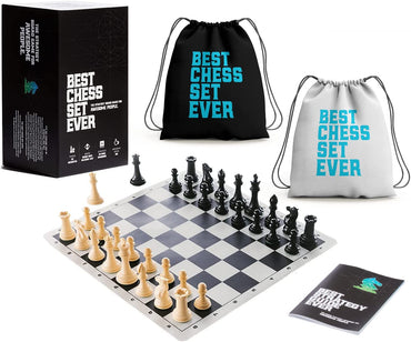 Best Chess Set Ever - Double Sided Version Black and Green