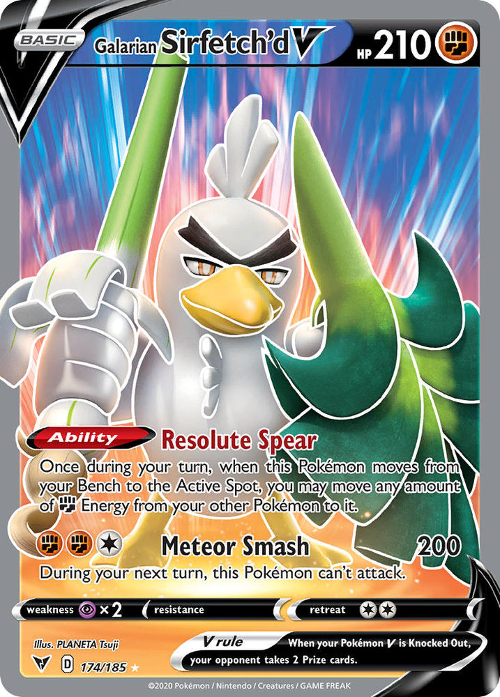 Galarian Sirfetch’d V (174) [Sword & Shield: Vivid Voltage] - Graded