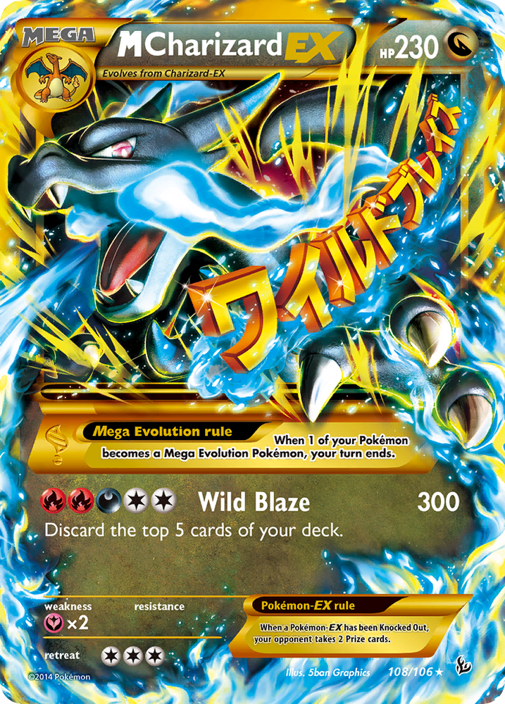 M Charizard EX (108/106) [XY: Flashfire] - Graded