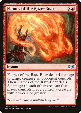 Flames of the Raze-Boar [Ravnica Allegiance]