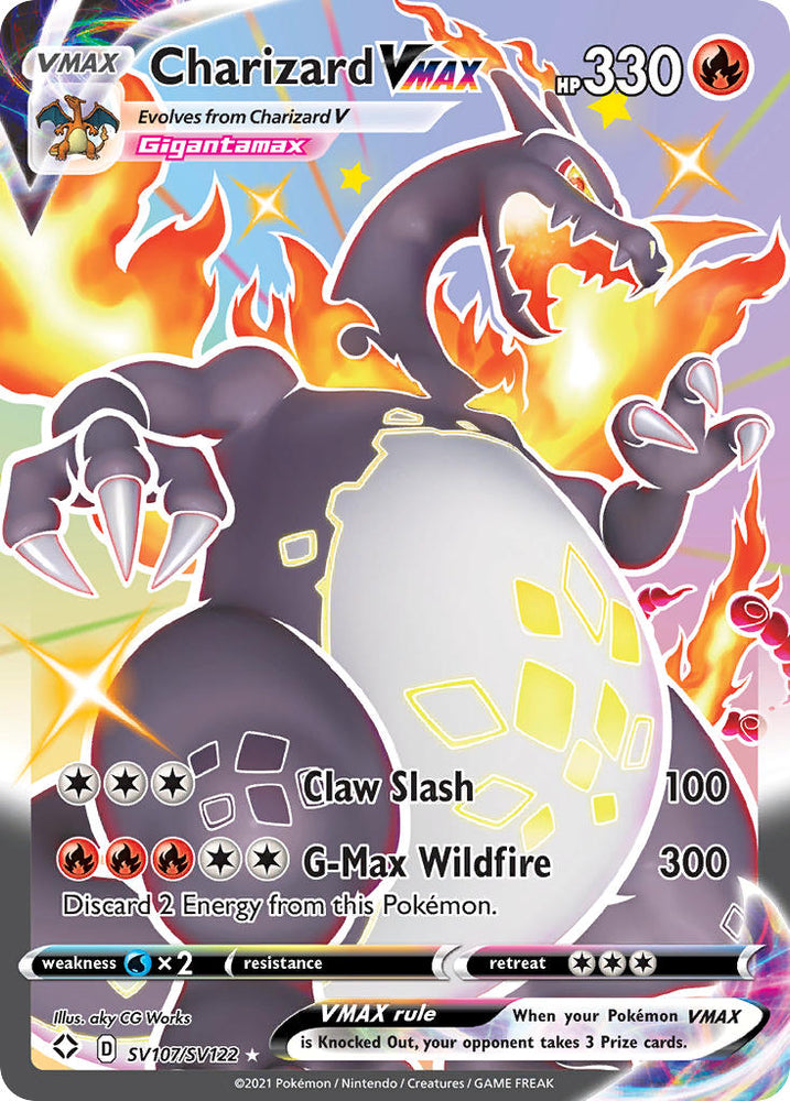 Charizard VMAX (SV107/SV122) [Sword & Shield: Shining Fates] - Graded
