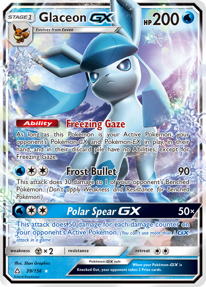 Glaceon GX (39/156) [Sun & Moon: Ultra Prism]