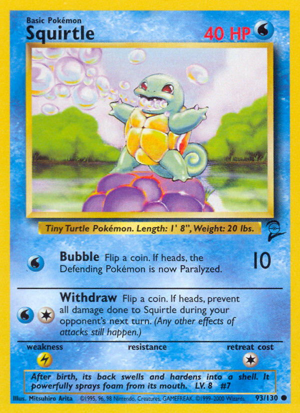 Squirtle (93/130) [Base Set 2] - Graded