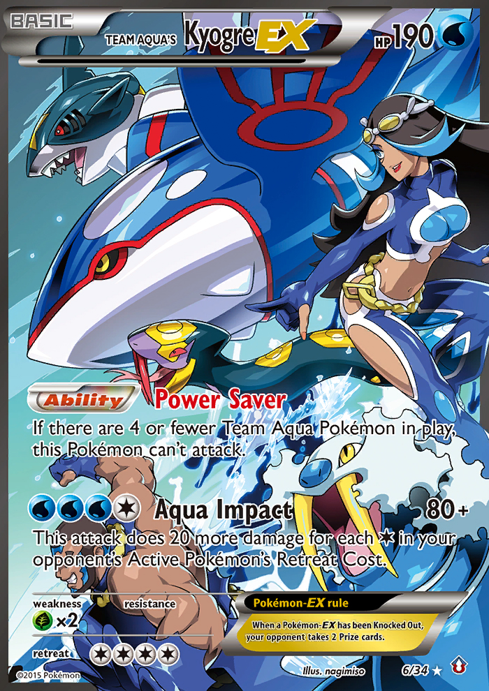 Team Aqua's Kyogre EX (6/34) [XY: Double Crisis] - Graded