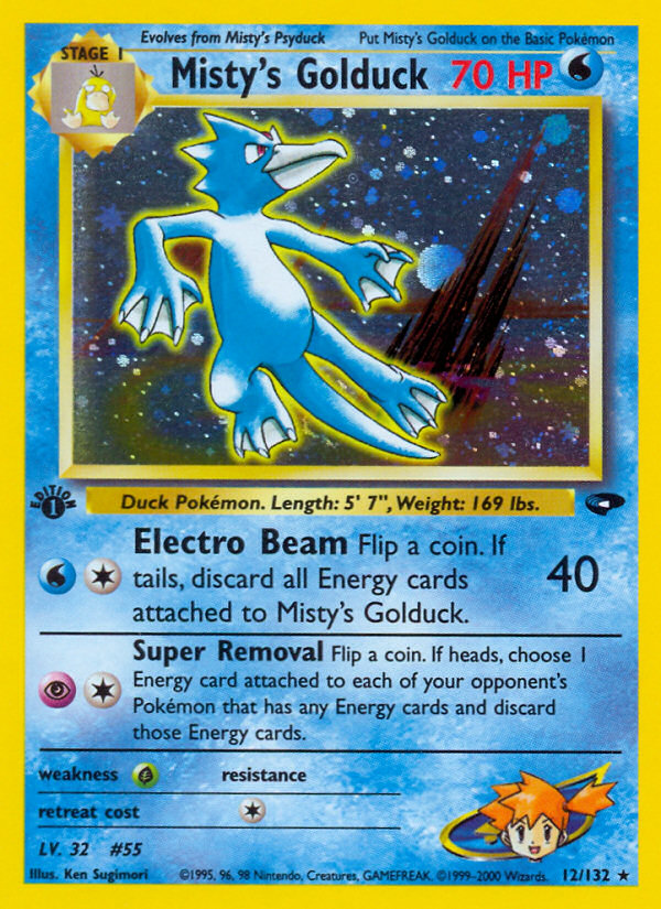 Misty's Golduck (12/132) [Gym Challenge 1st Edition] - Graded