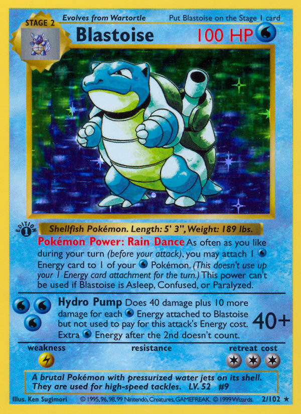 Blastoise (2/102) [Base Set 1st Edition] - Graded