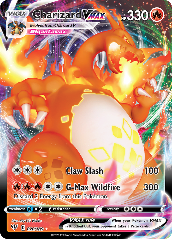 Charizard VMAX (20/189) [Sword & Shield: Darkness Ablaze] - Graded
