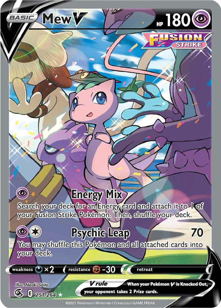 Mew V (251/264) [Sword & Shield: Fusion Strike] - Graded