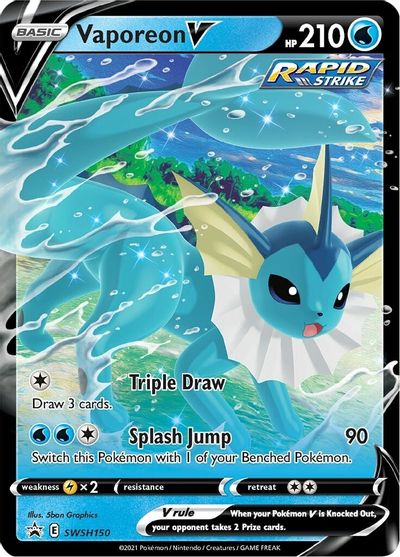 Vaporeon V (SWSH150) [Sword & Shield: Black Star Promos] - Graded