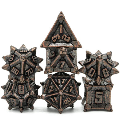 Ancient Copper Flail Metal Dice - Foam Brain