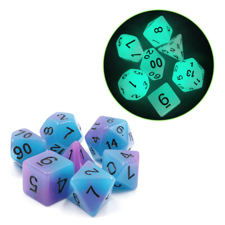 Glow in the Dark Supernova Dice Set - Foam Brain