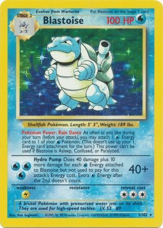 Blastoise (2/102) [Base Set] - Graded