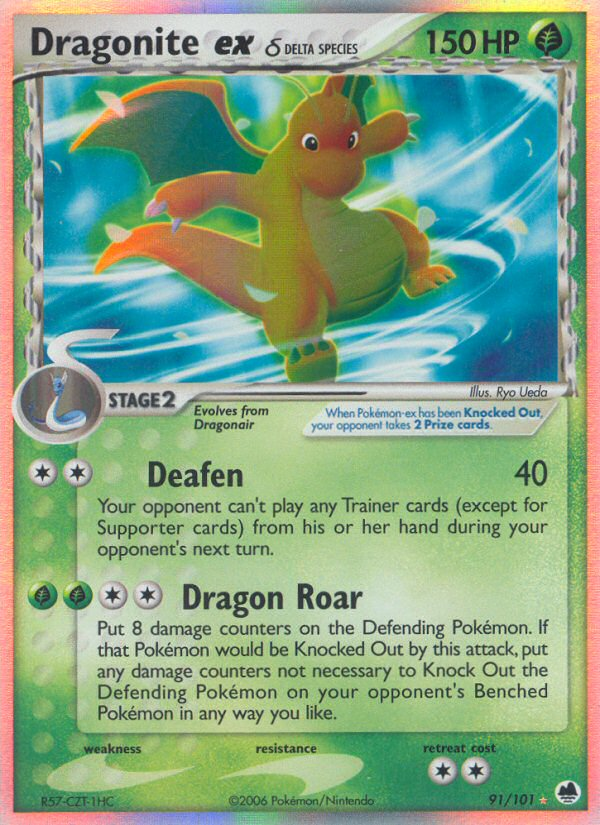 Dragonite ex (91/101) (Delta Species) [EX: Dragon Frontiers] - Graded